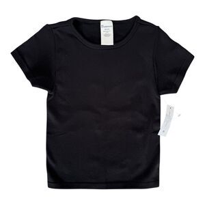No Boundaries Stretch Black Top Short Sleeve Tee